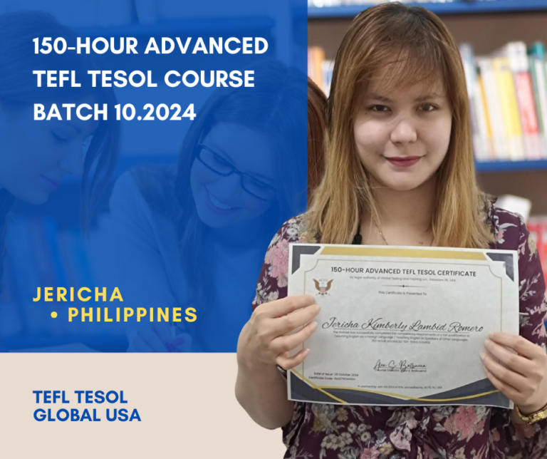 150-HOUR ADVANCED TEFL TESOL COURSE GRADS 10.2024